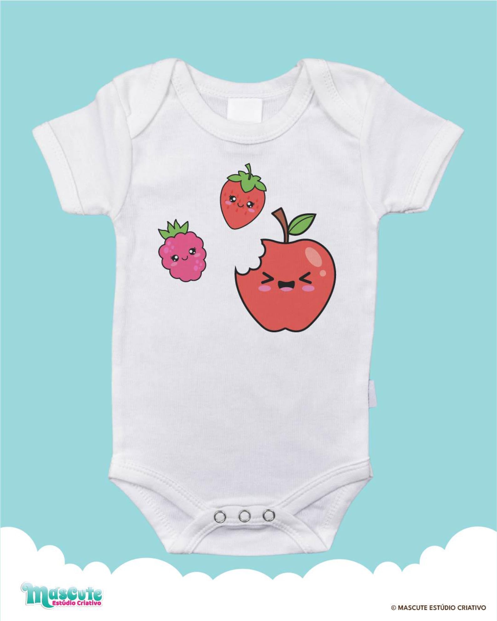 Cute Fruit Clipart Set SVG PNG EPS | Kawaii Fruit Illustrations for ...