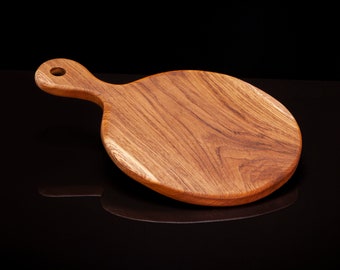 Teak Root Cutting Board And Serving Tray - Small Circle