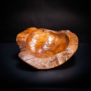 Teak Root Carved Bowl