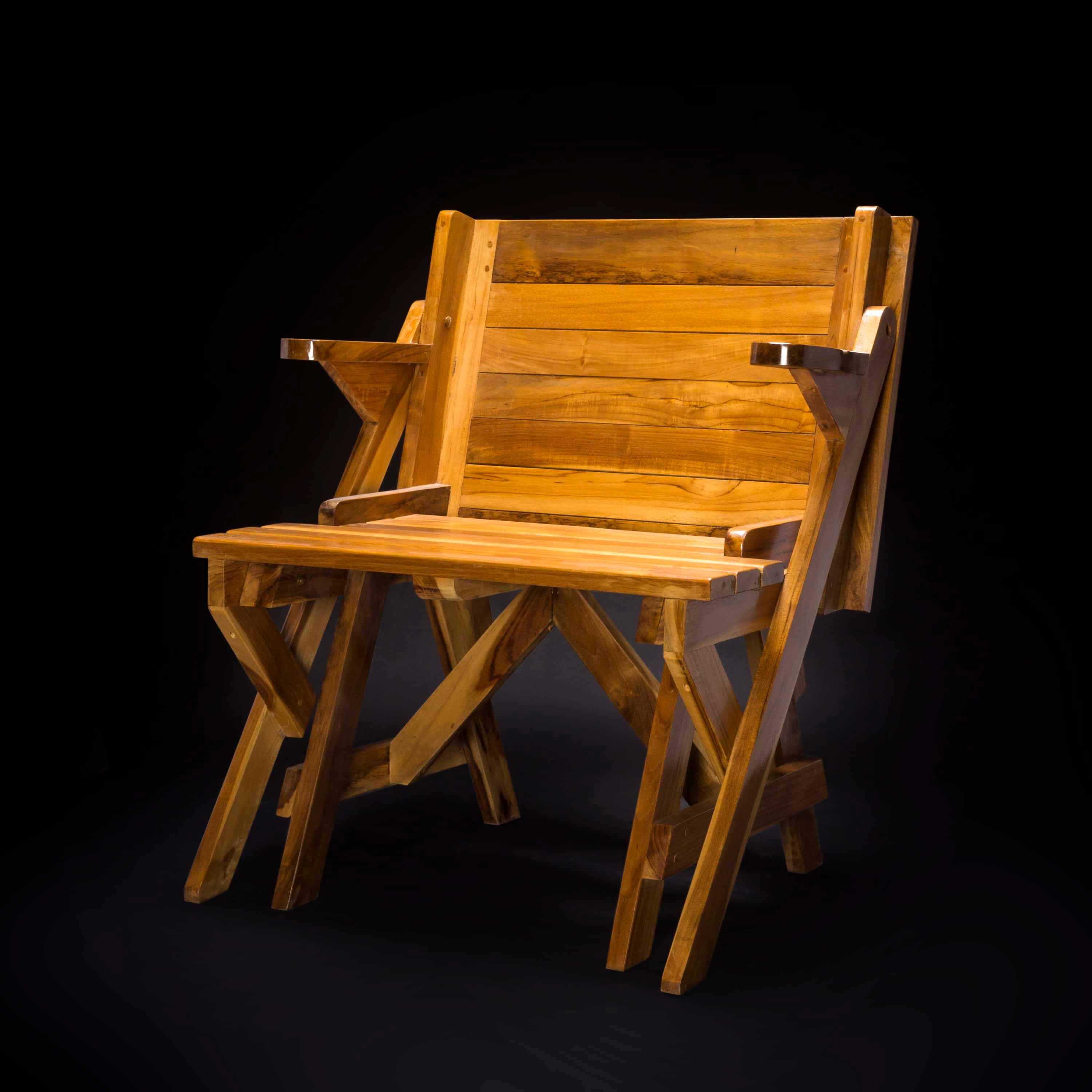 Teak Folding Table/bench Etsy