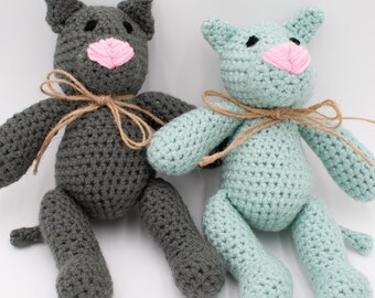 Handmade Crocheted Cat Plushie, Baby Shower Gift