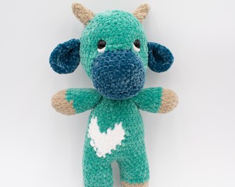 Crocheted Blue Cow