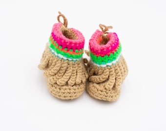 Crocheted Baby Moccasins