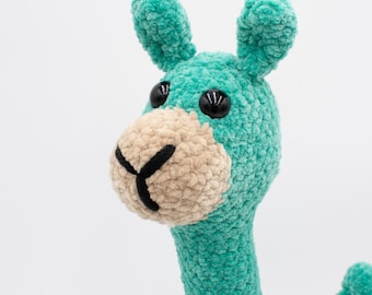 Crochet Turquoise Llama