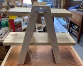 2 Shelf Ladder Mini Tiered Tray Stand, Home Décor, Wooden Display Ladder, Farmhouse Décor, Cupcake Stand, Plant Stand, Collapsible Ladder