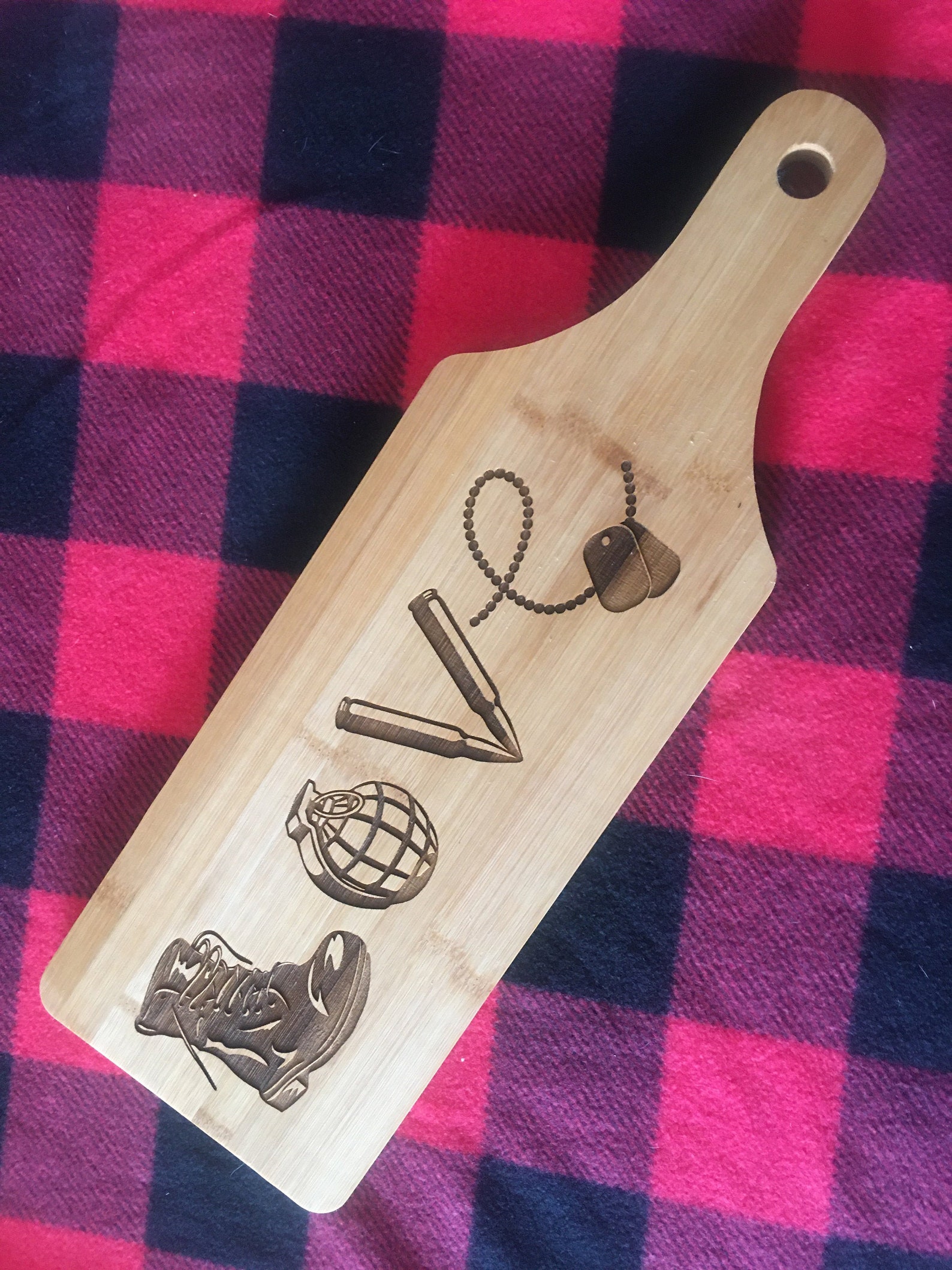 Laser Engraved Bamboo Paddle Serving Cutting Cheese Board with Etsy