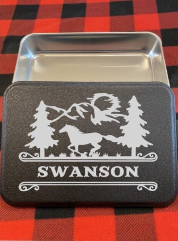9x13 Aluminum Cake Pan With Colored Lid Laser Engraved 