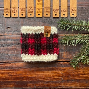 Buffalo Plaid Cup Cozy - You Choose Tag!