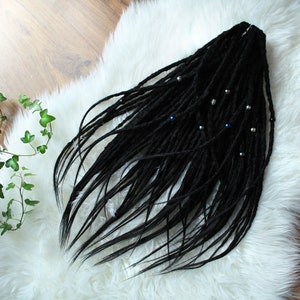 synthetic dreads black - realistic & soft - dreadlocks hair extension