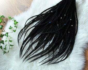 synthetic dreads black - realistic & soft - dreadlocks hair extension