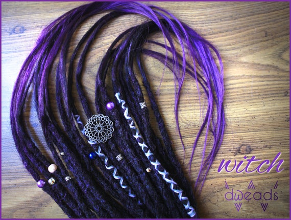 Synthetic Dreads Black Violet Ombre Realistic Soft Etsy