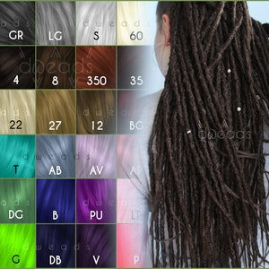 Ensemble personnalisé de dreadlocks synthétiques - réalistes et doux - une seule couleur - extension de cheveux dreadlocks