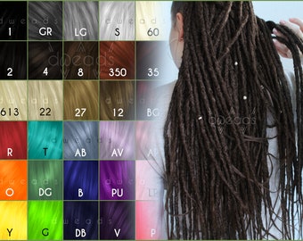 conjunto personalizado de dreads sintéticos - realistas e suaves - cor única - extensão de cabelo dreadlocks