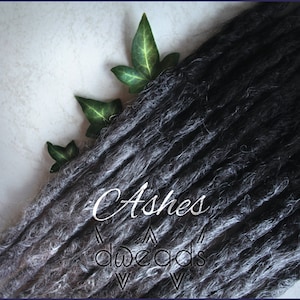 synthetic dreads black gray ombre - realistic & soft - dreadlocks hair extension