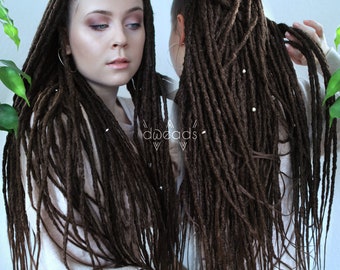 synthetic dreads light brown - realistic & soft - dreadlocks hair extension