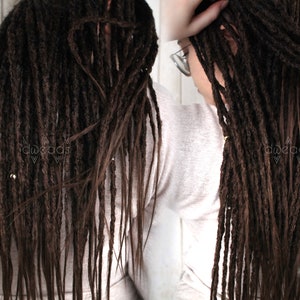 synthetic dreads brown ombre - realistic & soft - dreadlocks hair extension