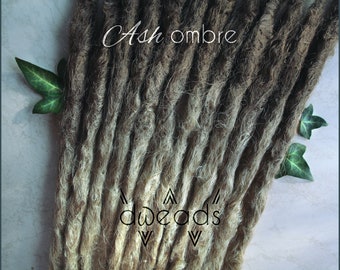 synthetic dreads ash blonde ombre - realistic & soft - dreadlocks hair extension