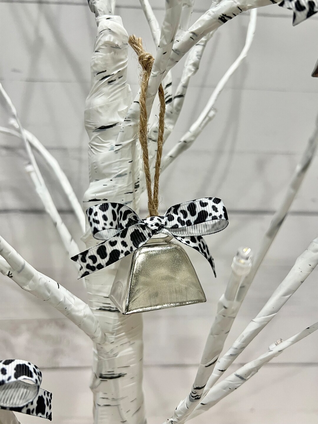 Cow Bell Cow Print Christmas Ornament Etsy