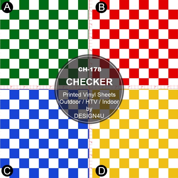 Checker Printed Patterns adhesive vinyl heat transfer vinyl Etsy