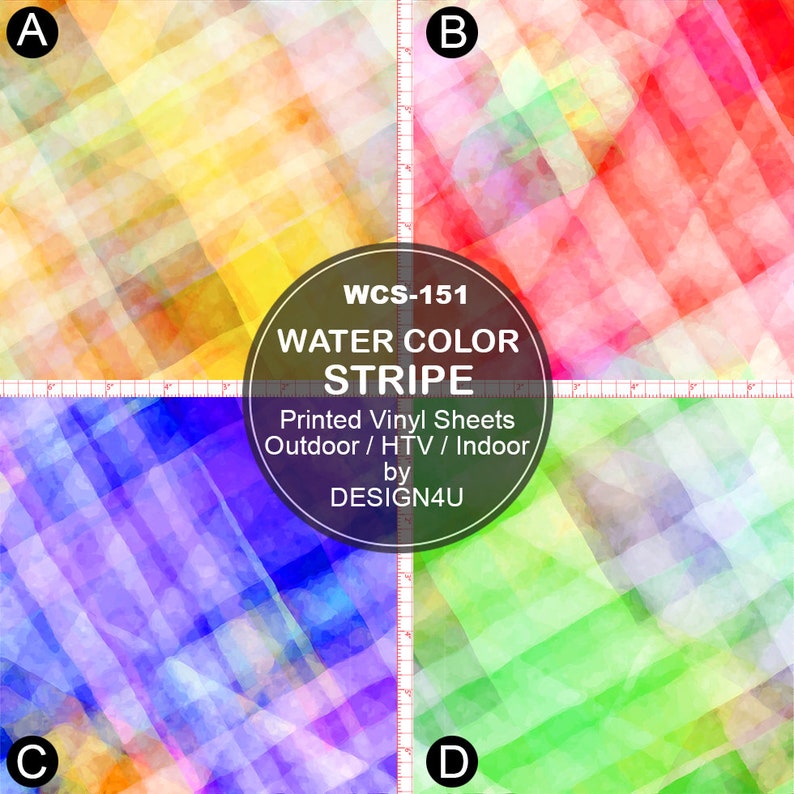 Water Color OFFicial store Stripe Patterns Chicago Mall transfer adhesive heat vinyl