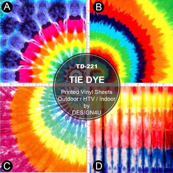 Tie Dye Printed Patterns adhesive vinyl, heat transfer vinyl, pattern heat transfer, printed HTV or ADHESIVE
