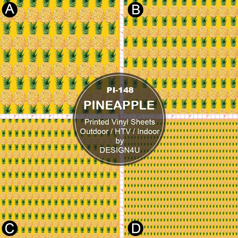 Pineapple Patterns adhesive vinyl printed HTV or ADHESIVE pattern heat transfer heat transfer vinyl