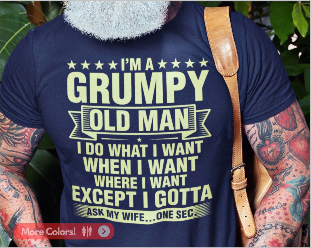 Grumpy Old Man Tee Shirt Father's Day Gift Aged to - Etsy