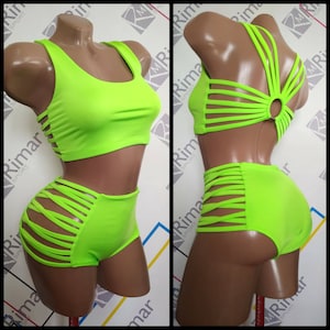 Ensemble Pole Dance, Elegant Pole Costume, Pole Dance Wear, Pole Top and Bottoms, High Waisted Straps Shorts, Polewear Suit, Set Pole Dance