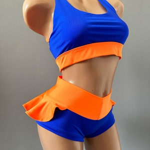 Pole Dance Costume, Twerk Costume, Hot Dance, Twerking Shorts and Top, Pole Dance Clothes, Twerk Dancewear, Stripper Outfits with Shorts