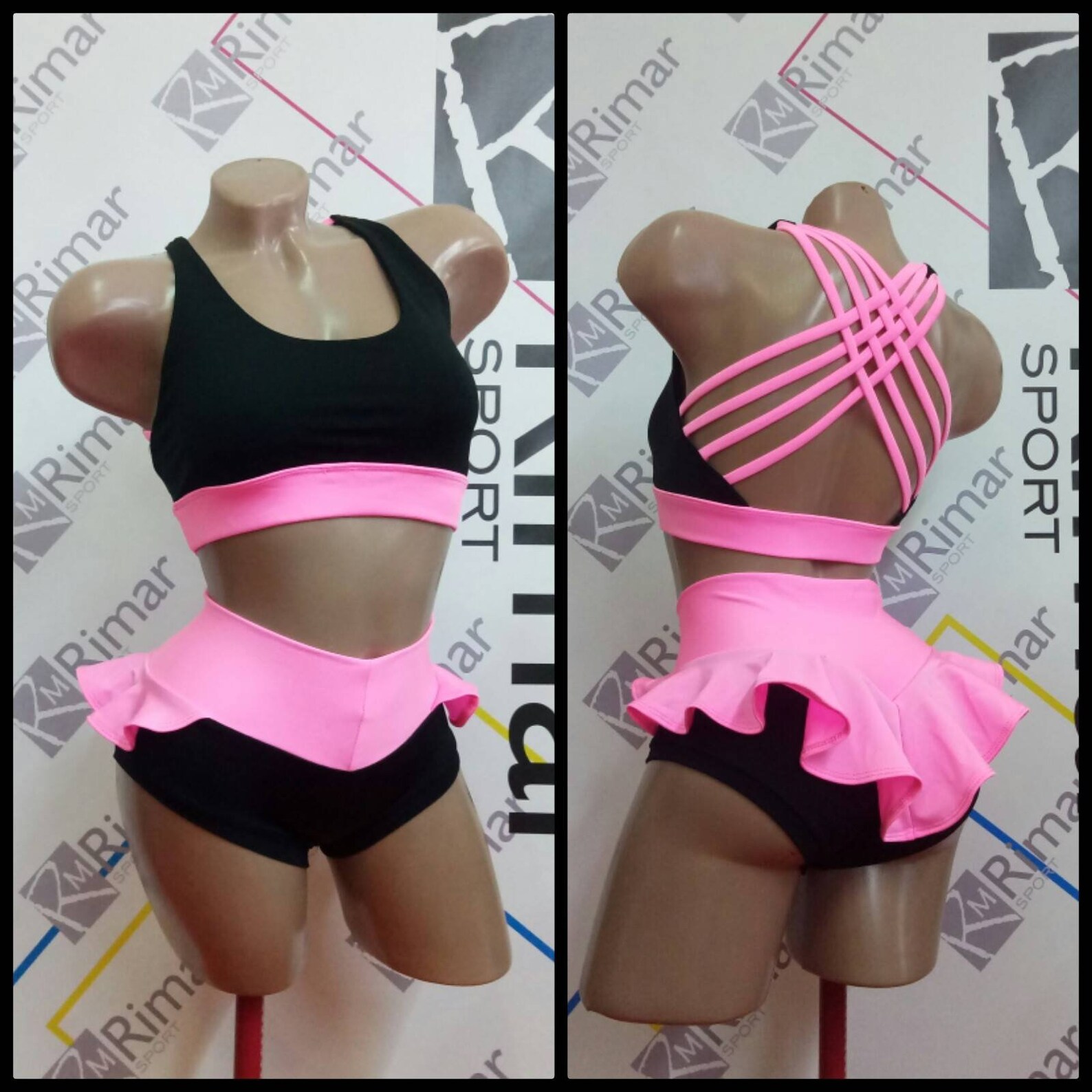 Pole Dance Wear Top and Shorts 2pc Workout Outfit Polewear Etsy Canada