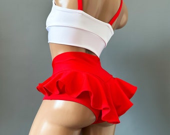 Pole Dancing Costume, Hot Dance Wear, Pole Dance Set, Twerking Shorts and Top, Pole Dance Clothes, Sexy Workout Outfit, Skirt Pole Dance