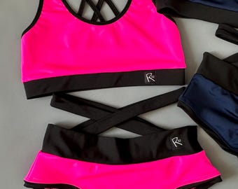 Pole Dance Wear Set, Sexy Pole Dance Costume, Pole Dance Top and Shorts, Workout Outfit, Polewear Suit, Sport Shorts and Bra, Set Pole Dance
