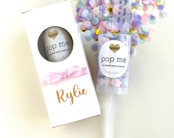 Flower Girl Proposal Confetti Pop (White Box) - Custom Surprise Message Inside