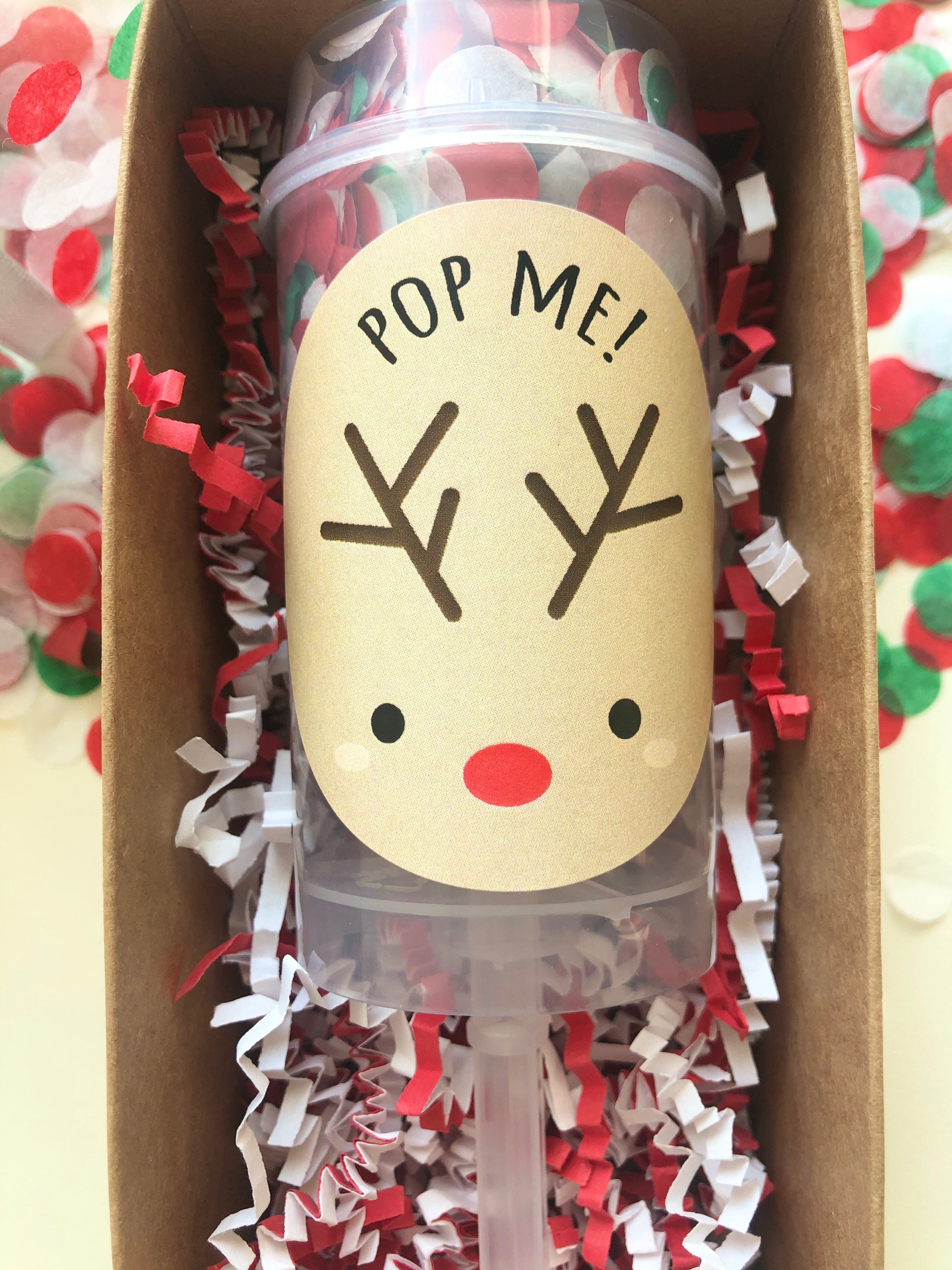 Christmas Confetti Popper Surprise Gift Personalized Hidden Etsy