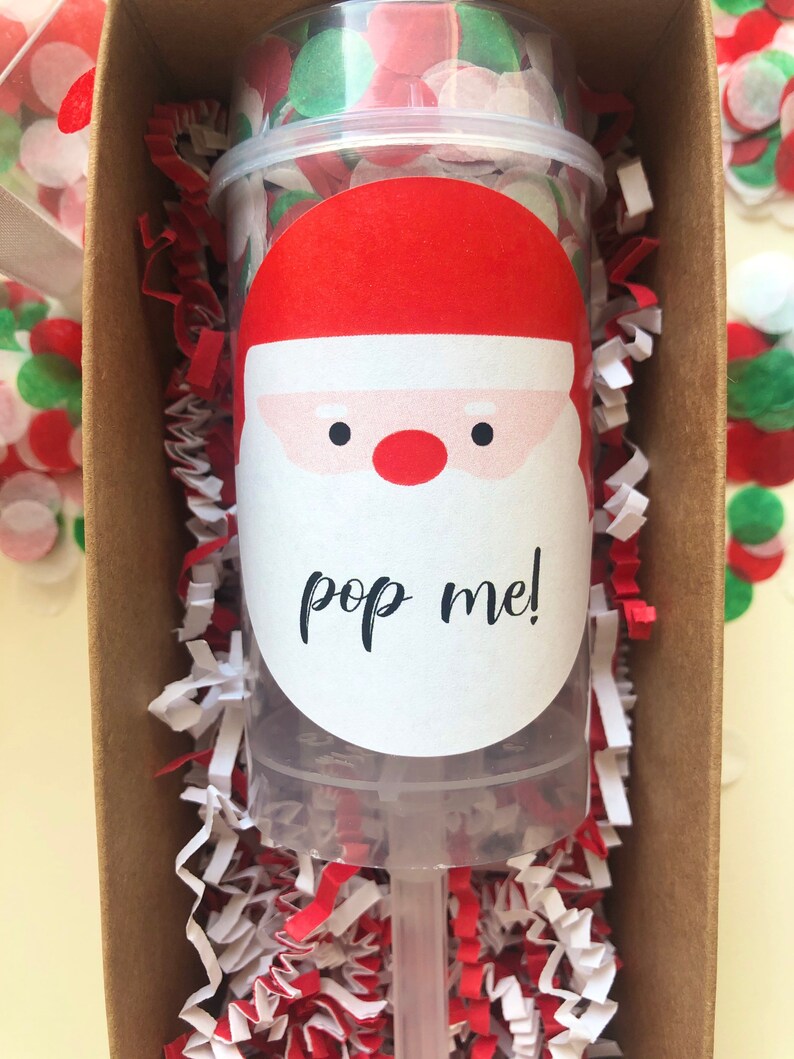 Christmas Confetti Popper Surprise Gift- Personalized Hidden Message ...
