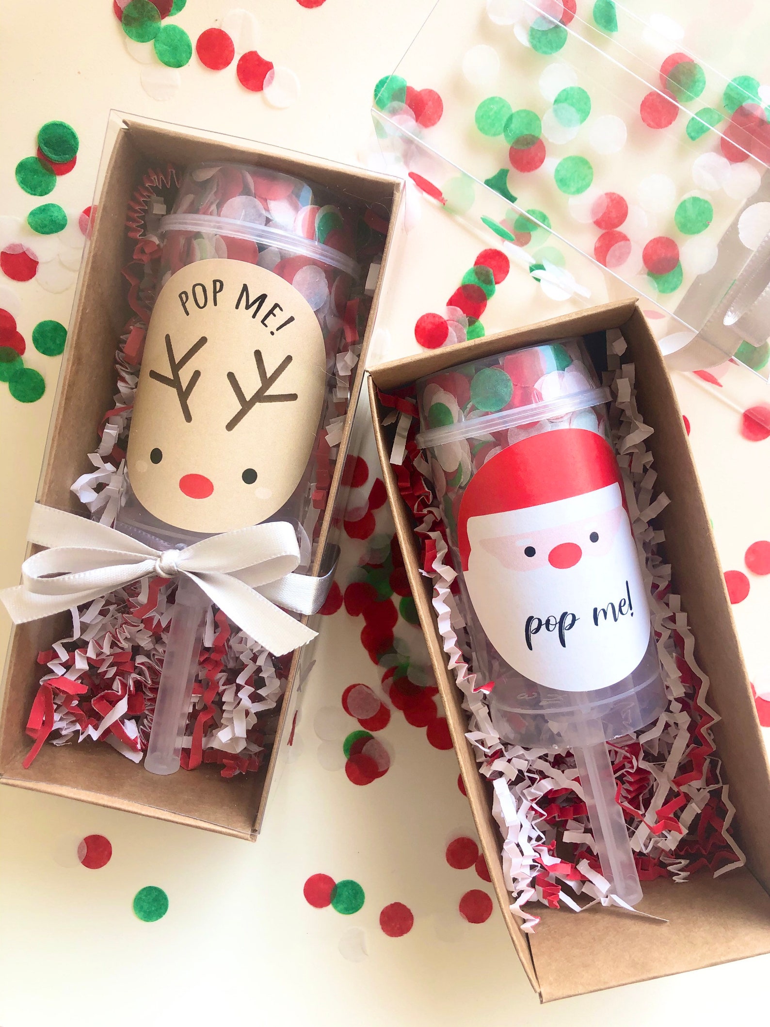 Christmas Confetti Popper Surprise Gift Personalized Hidden Etsy