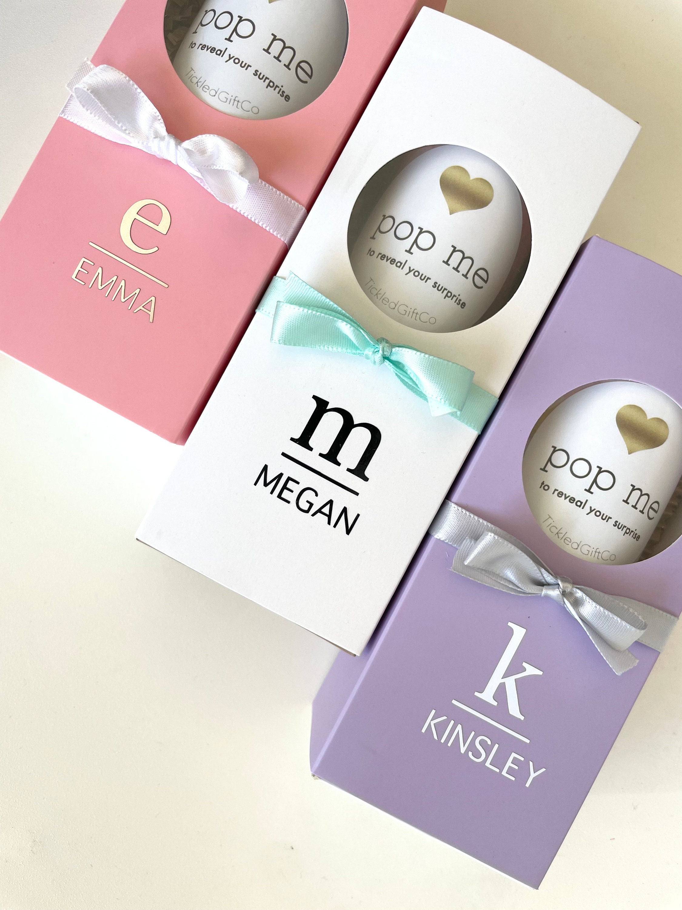 Bridesmaid Proposal Confetti Pop Gift Box - Personalized Message Inside (Junior Bridesmaid/Flower Girl Proposal)