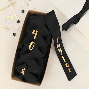 Birthday Lei, 40th Birthday Lei Sash, 50th Birthday Sash Lei, Birthday Girl Sash