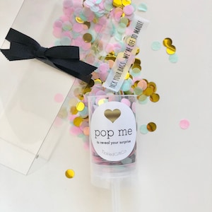 Confetti Popper Surprise - Personalized Hidden Message. Pop to reveal