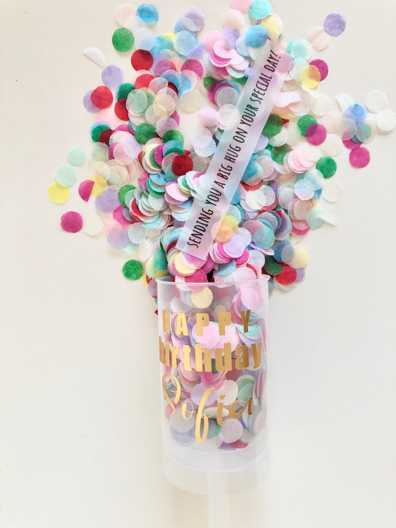 Happy Birthday Confetti Popper Birthday Party Favor Confetti Etsy
