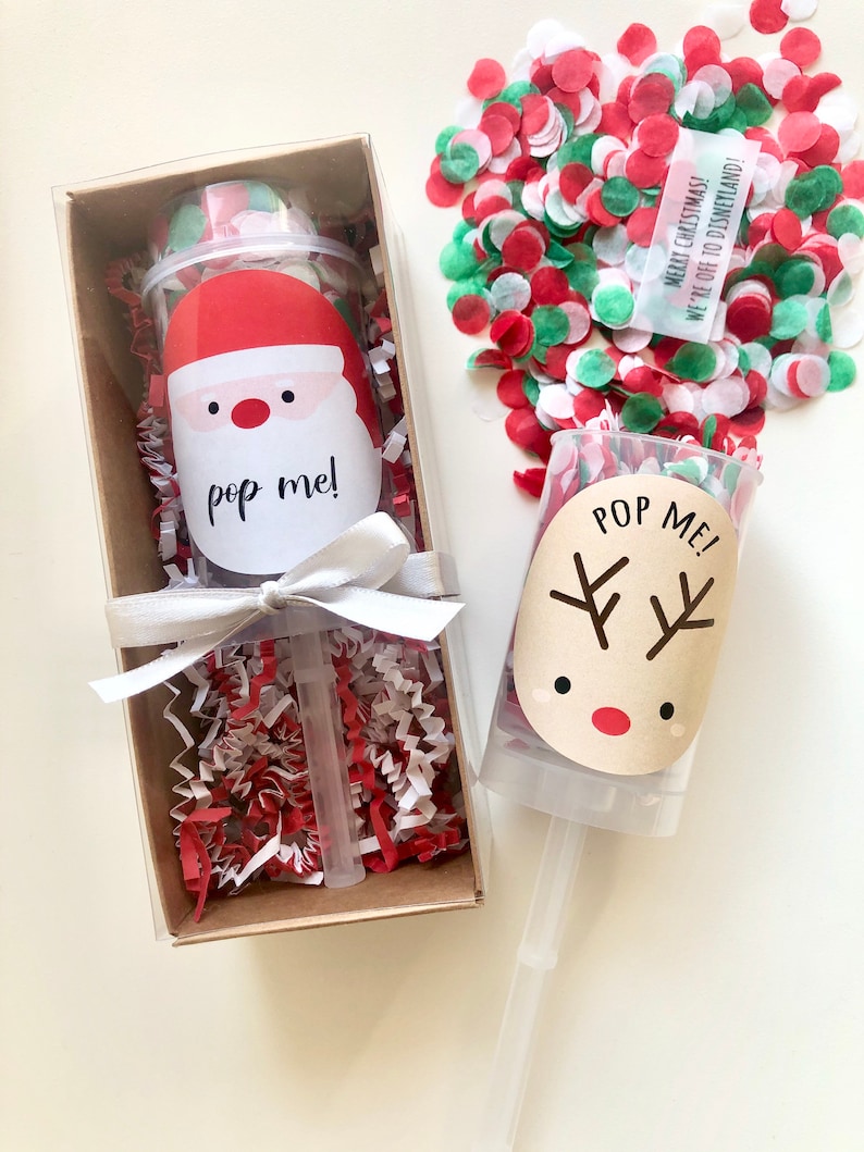 Christmas Confetti Popper Surprise Gift- Personalized Hidden Message ...