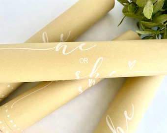 HE or SHE? Gender Reveal 11&quot; Confetti Pops - Set of 2 or 4