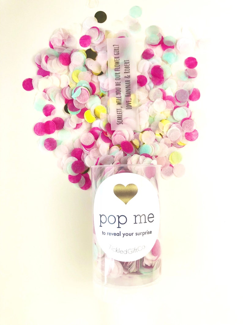 Will You Be My Bridesmaid Confetti Popper Flower Girl Etsy