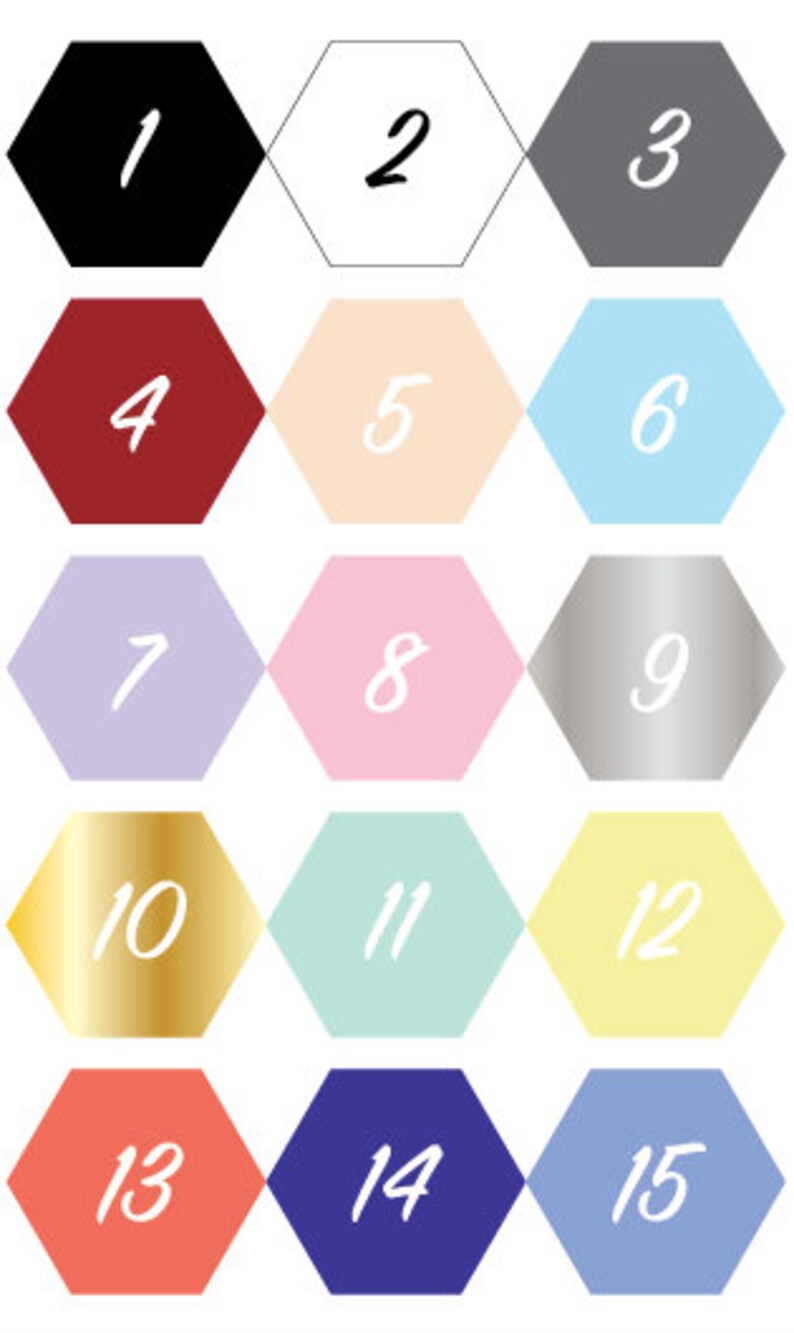 Personalized Monogram Wedding Cupcake Topper / custom hexagon Etsy