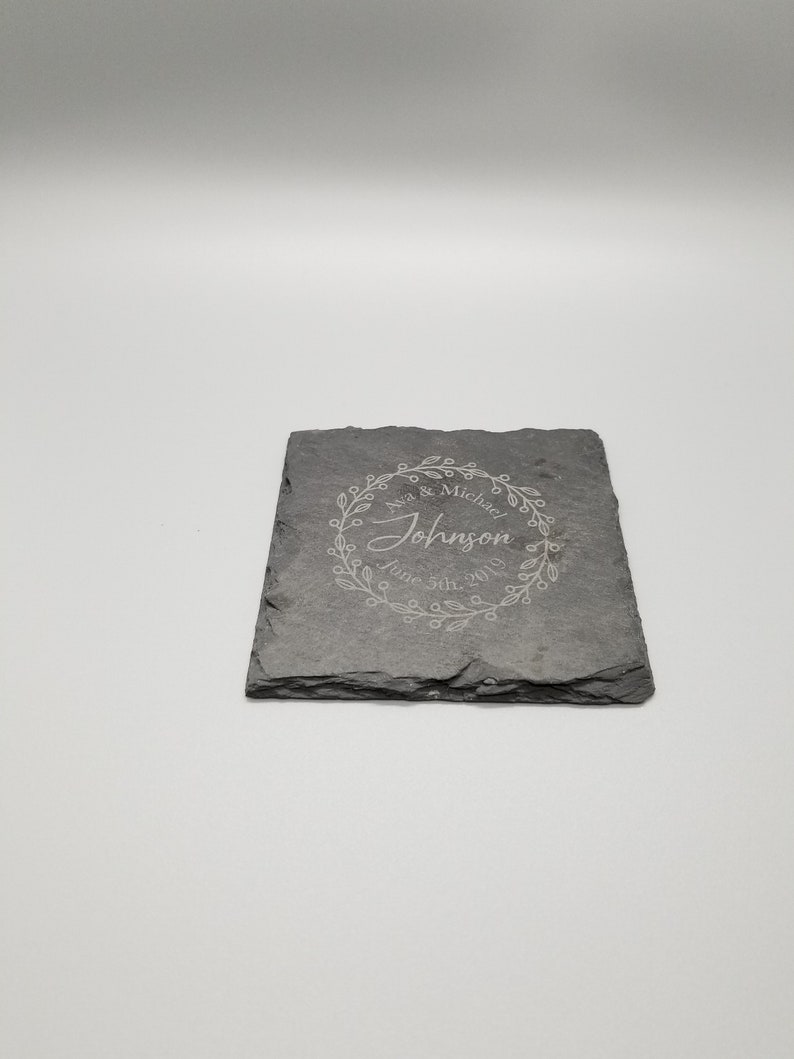 home decor personalized coaster set wedding gift drink coasters Custom Slate Coasters Set of Four anniversary gift new home gift