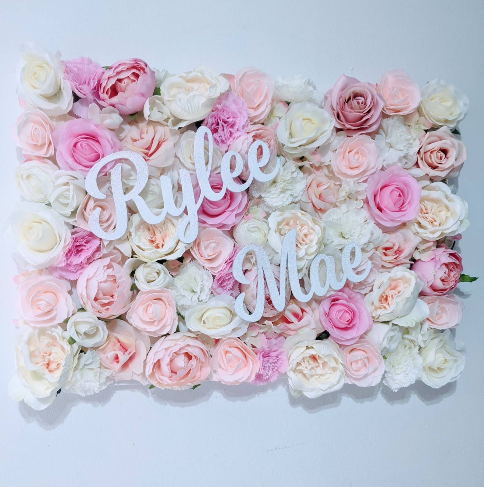 Flower Wall Panel Blush Pink White. Personalised. Perfect Etsy UK