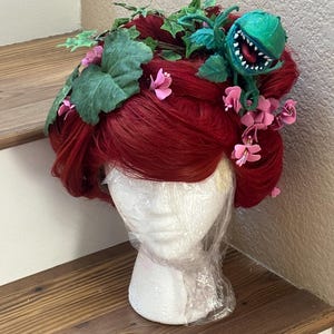 Geisha Wig, Poison Ivy Wig , Green Ivy Wig , Red, Hair Accessory,