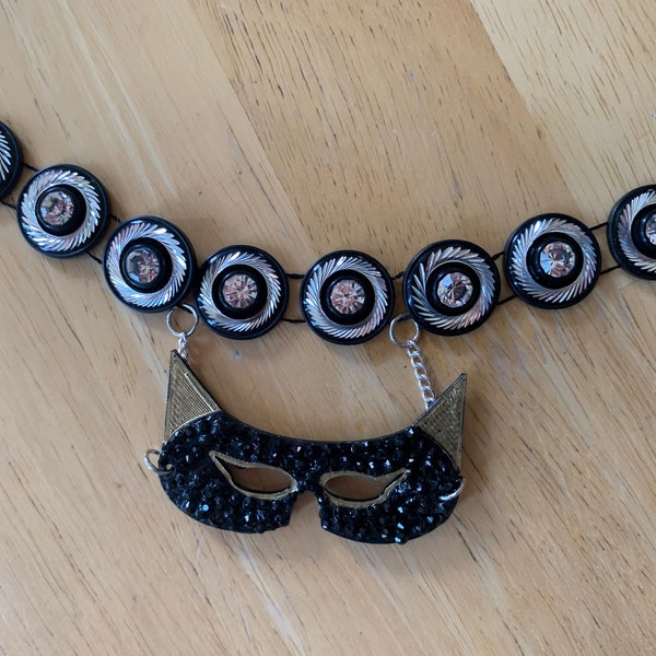 Super Hero, Catwoman inspired necklace, cat necklace.