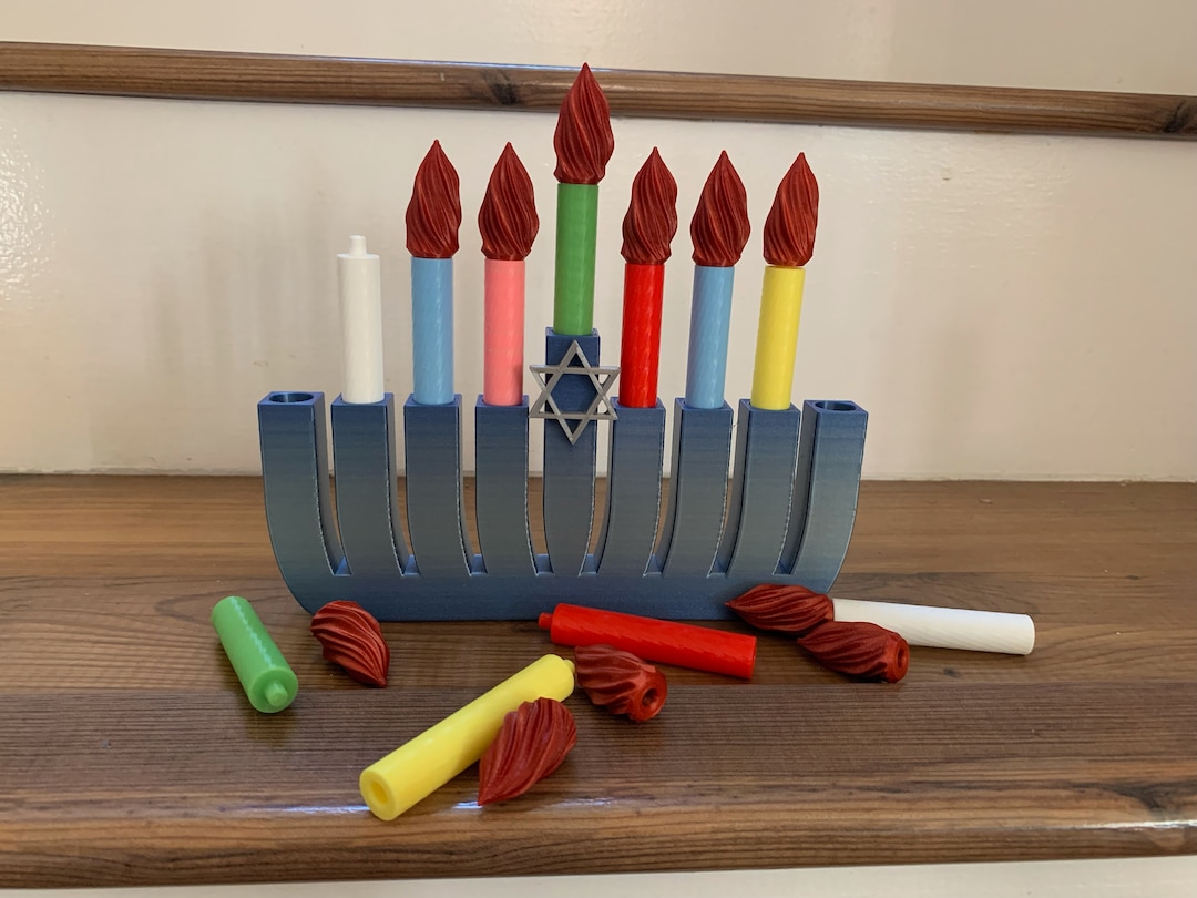 Hanukkah Toy Menorah Puzzle Set Kids Menorahchanukkah Etsy