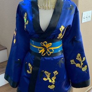 Geisha Style Black Canary Woman&#39;s Robes/Cover Up, Costume, Cosplay.